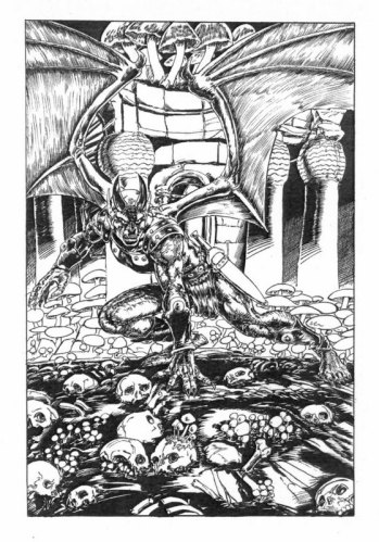 A winged reptilian humanoid