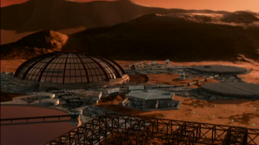 Domed habitats on Mars