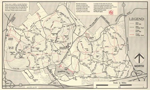Hiking trails south of Boston
